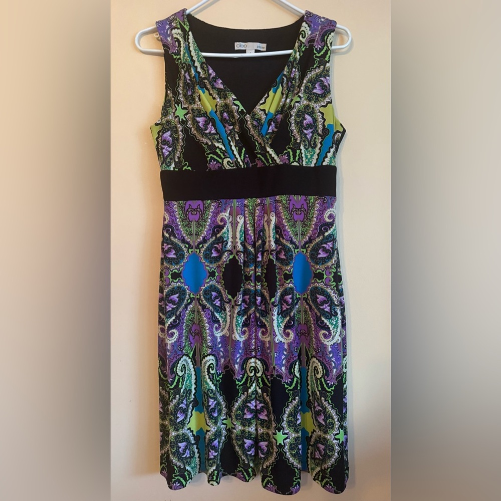 Cleo Colorful Patterned  Sleeveless Sundress
Size 6 or Small